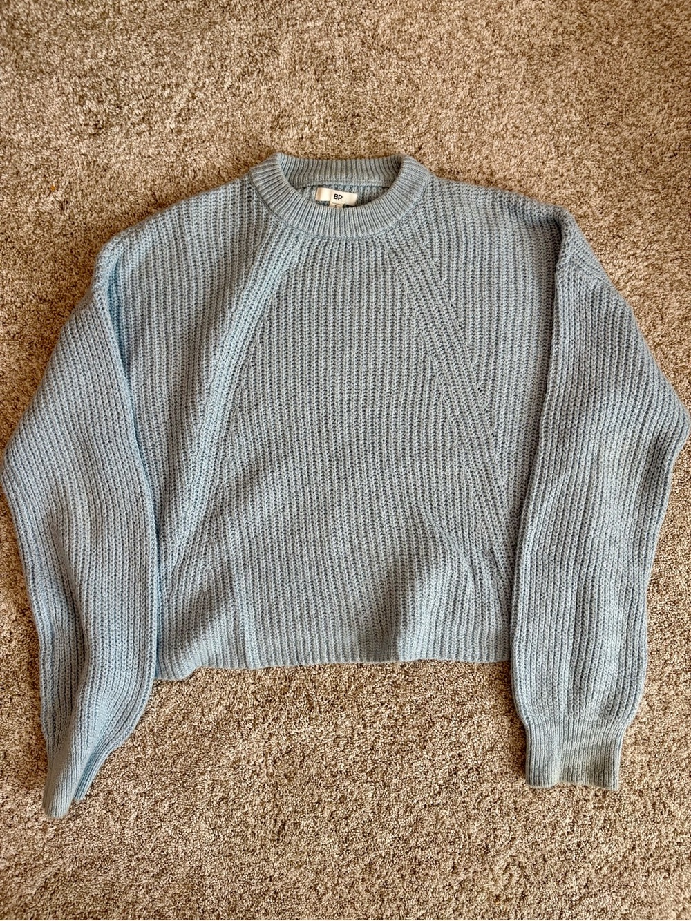 bp Light Blue Crewneck Knit Sweater
